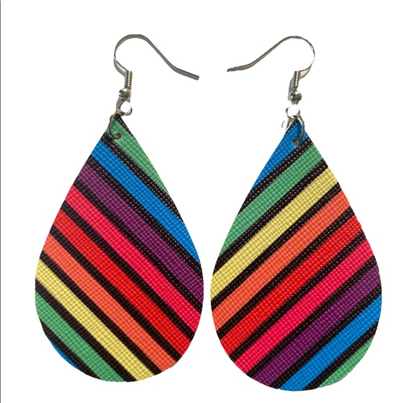 Jewelry - 🖤Pick Any 3 for $12🖤 Faux Leather Dangle Earrings